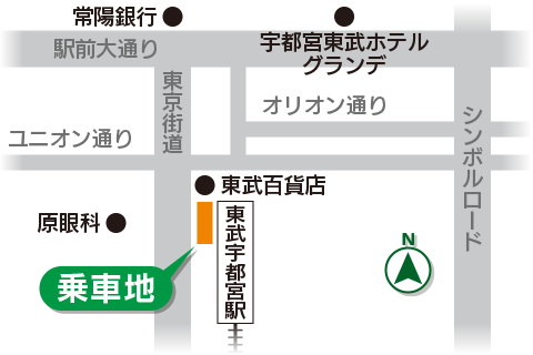 東武宇都宮駅（西口）関東バス停留所